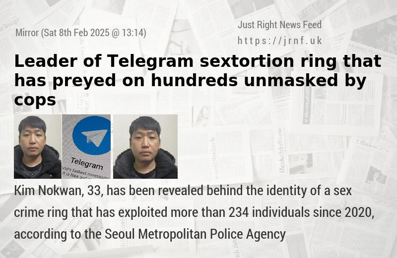 Leader of Telegram sextortion ring that has preyed on hundreds unmasked by cops