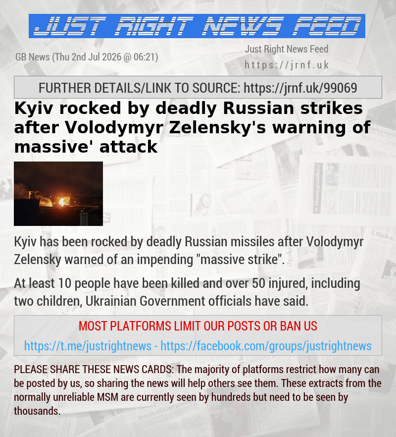 Kyiv rocked by deadly Russian strikes after Volodymyr Zelensky’s warning of ‘massive’ attack