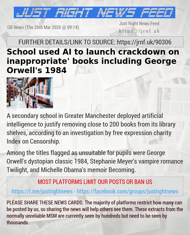 School used AI to launch crackdown on ‘inappropriate’ books including George Orwell’s 1984
