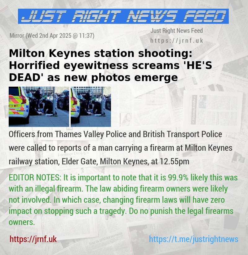 Milton Keynes station shooting: Horrified eyewitness screams ’HE’S DEAD’ as new photos emerge