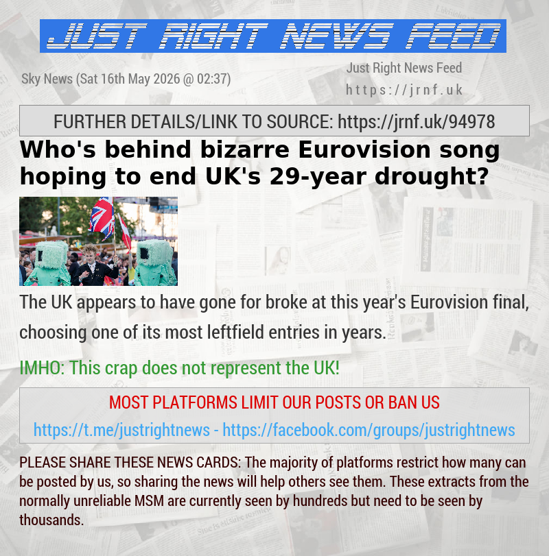 Who’s behind bizarre Eurovision song hoping to end UK’s 29—year drought?