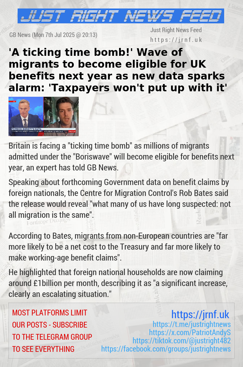 ’A ticking time bomb!’ Wave of migrants to become eligible for UK benefits next year as new data sparks alarm: ’Taxpayers won’t put up with it’