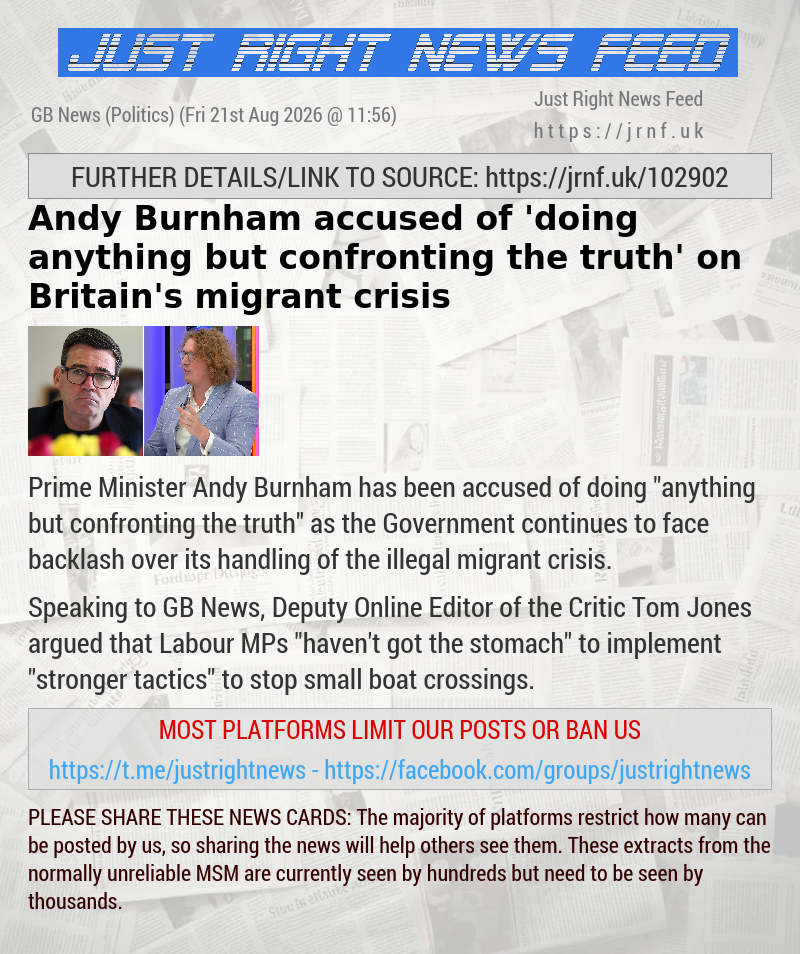 Andy Burnham accused of ’doing anything but confronting the truth’ on Britain’s migrant crisis