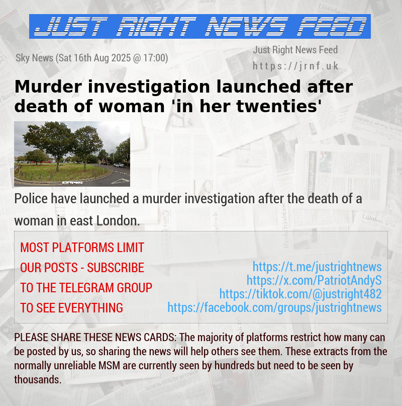 Murder investigation launched after death of woman ’in her twenties’