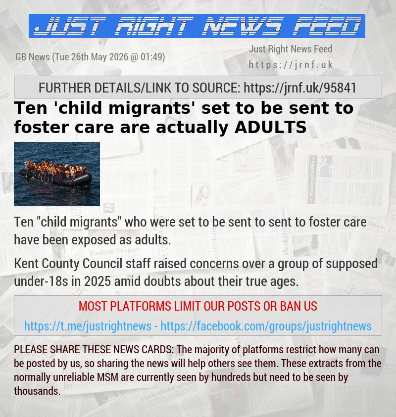 Ten ’child migrants’ set to be sent to foster care are actually ADULTS