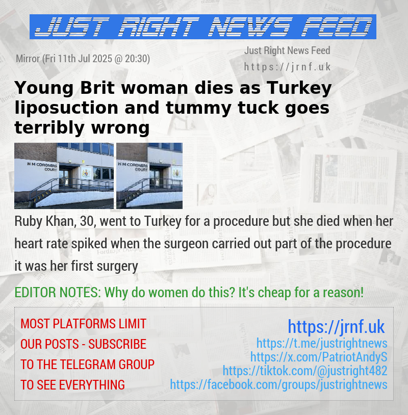 Young Brit woman dies as Turkey liposuction and tummy tuck goes terribly wrong