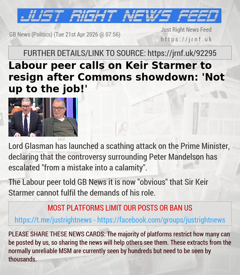 Labour peer calls on Keir Starmer to resign after Commons showdown: ’Not up to the job!’