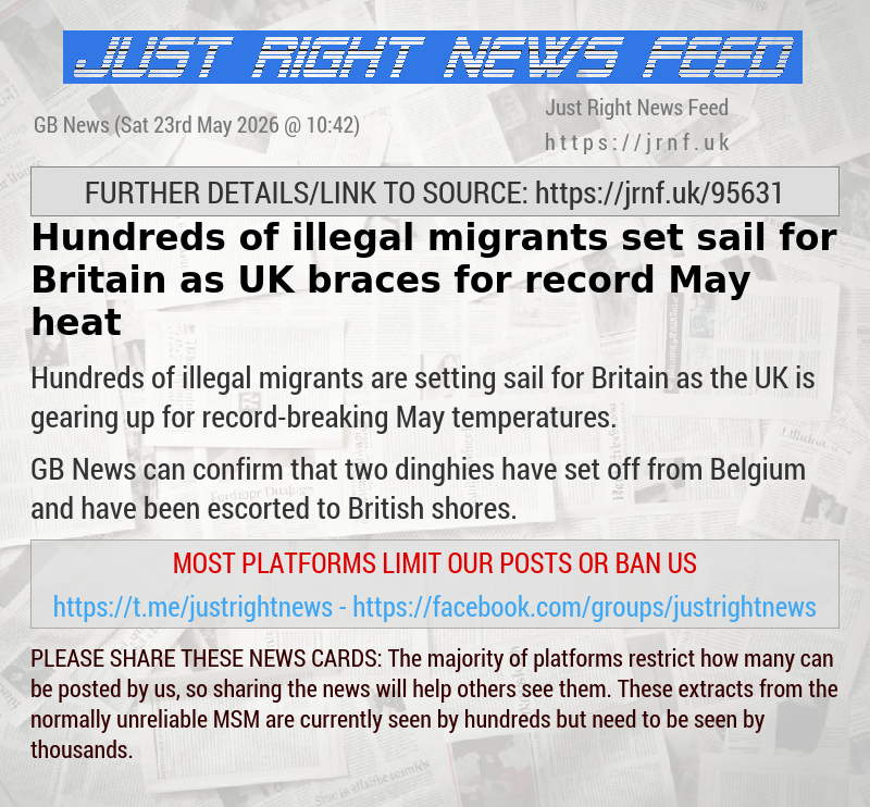 Hundreds of illegal migrants set sail for Britain as UK braces for record May heat