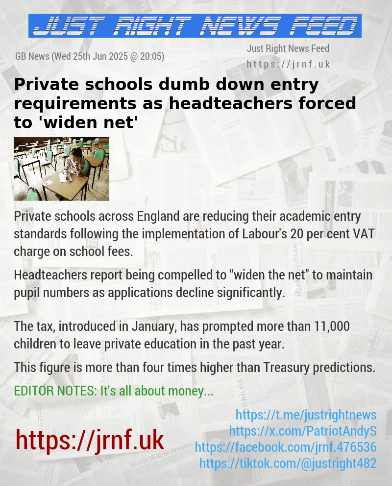 Private schools dumb down entry requirements as headteachers forced to ’widen net’