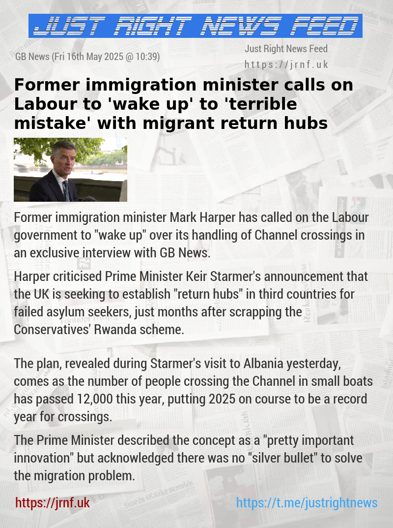 Former immigration minister calls on Labour to ’wake up’ to ’terrible mistake’ with migrant return hubs