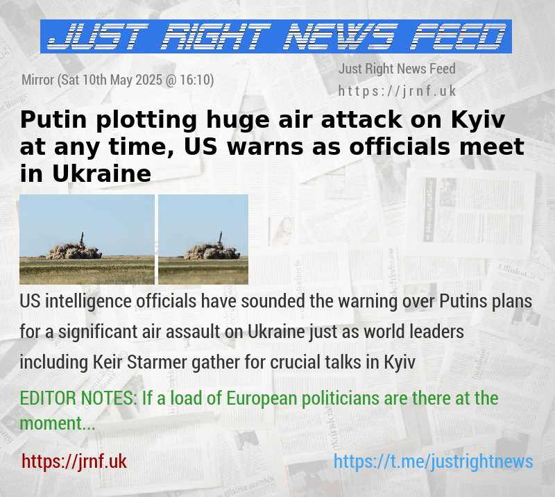 Putin plotting huge air attack on Kyiv at any time, US warns as officials meet in Ukraine