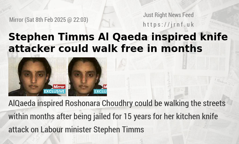 Stephen Timms Al—Qaeda inspired knife attacker could walk free in months