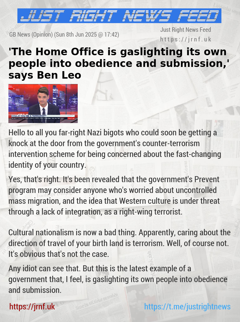 ’The Home Office is gaslighting its own people into obedience and submission,’ says Ben Leo