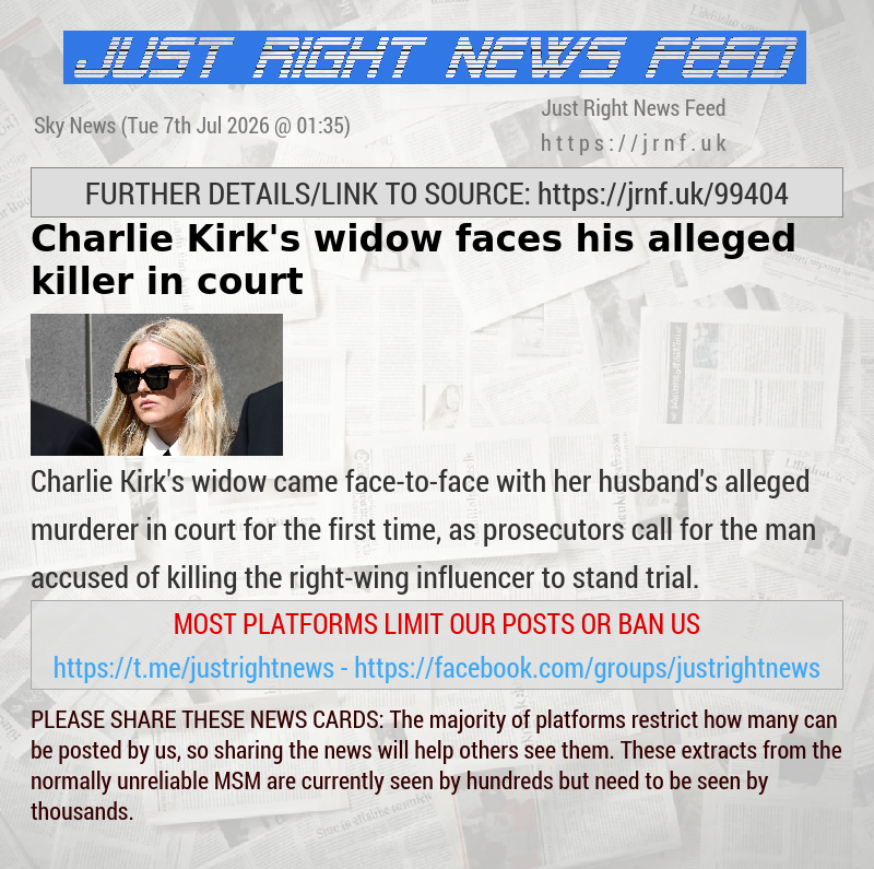Charlie Kirk’s widow faces his alleged killer in court