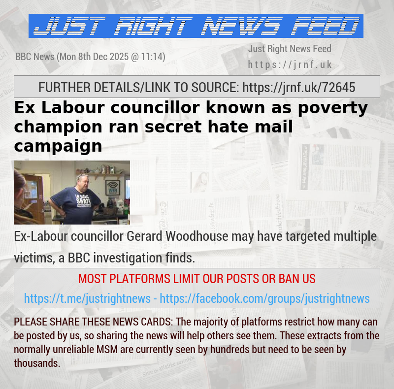 Ex—Labour councillor known as poverty champion ran secret hate mail campaign