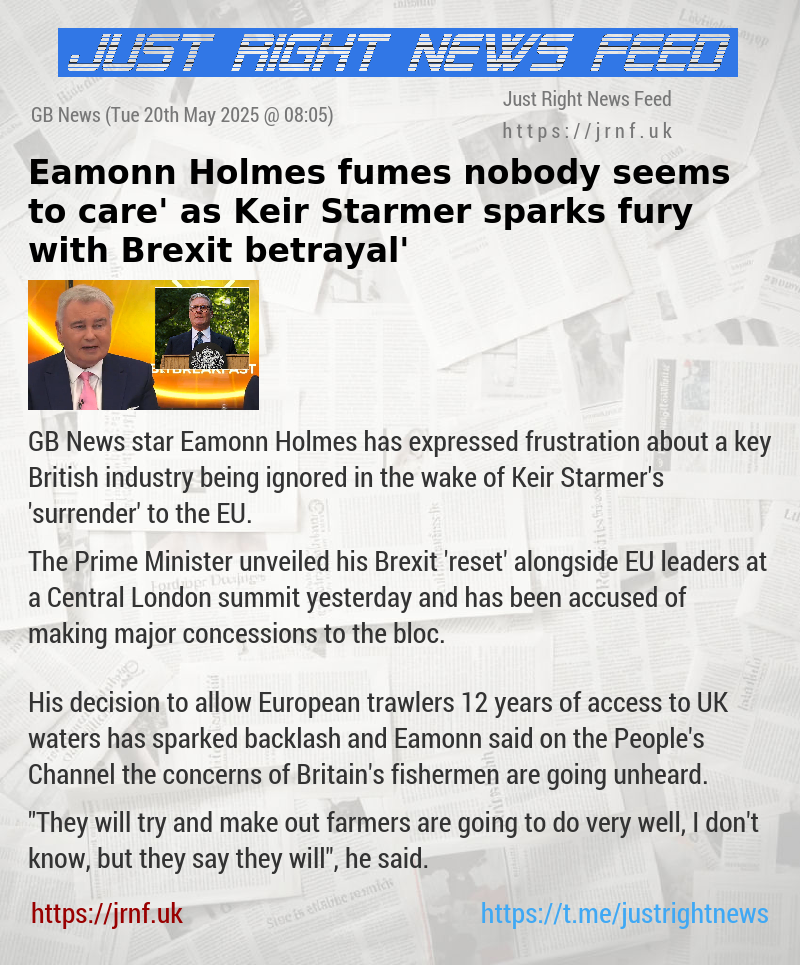 Eamonn Holmes fumes ‘nobody seems to care’ as Keir Starmer sparks fury with Brexit ‘betrayal’