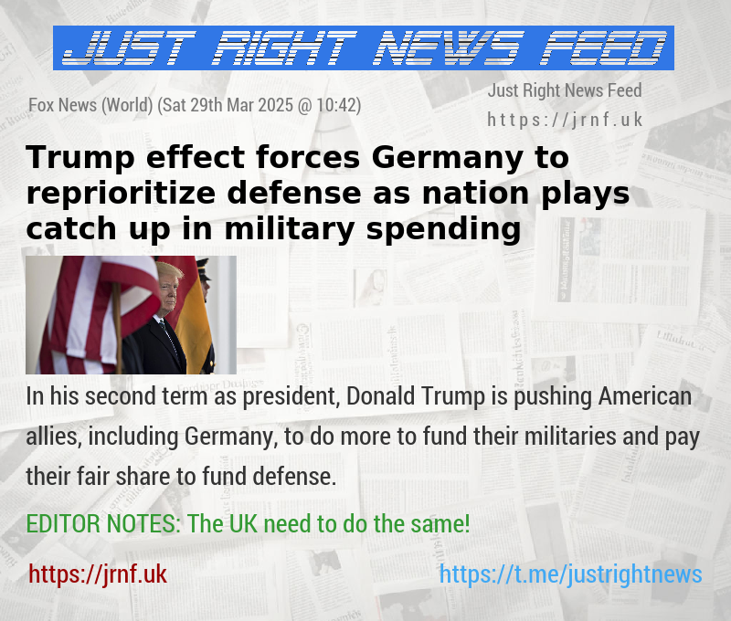 Trump effect forces Germany to reprioritize defense as nation plays catch—up in military spending