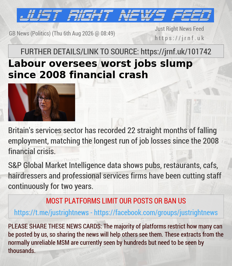 Labour oversees worst jobs slump since 2008 financial crash