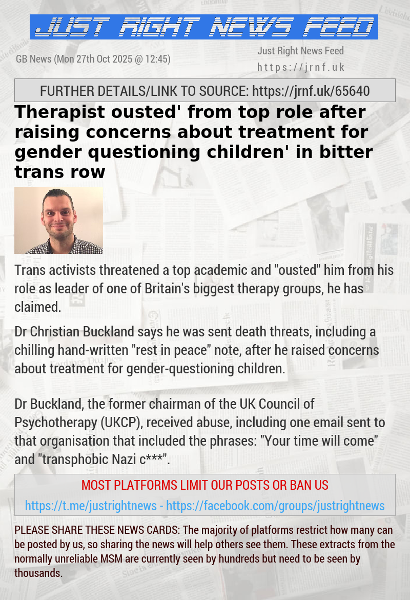 Therapist ‘ousted’ from top role after ‘raising concerns about treatment for gender—questioning children’ in bitter trans row