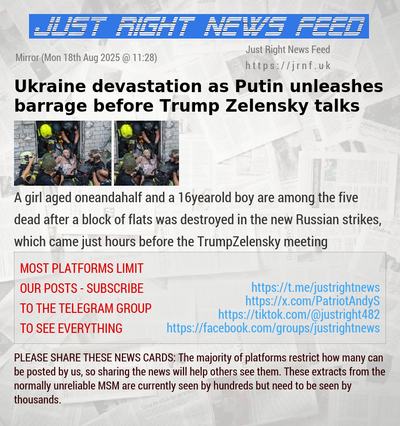 Ukraine devastation as Putin unleashes barrage before Trump—Zelensky talks