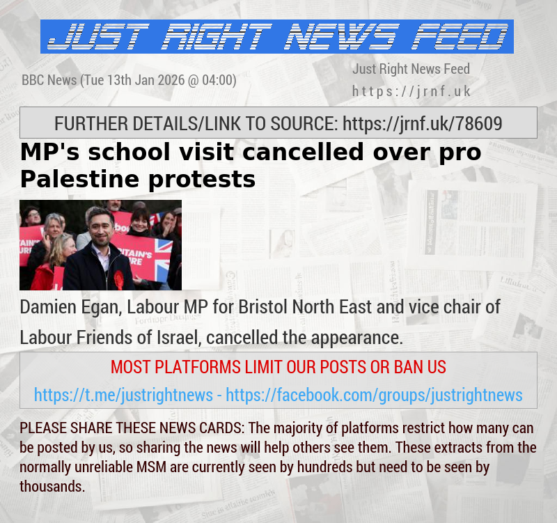 MP’s school visit cancelled over pro—Palestine protests 