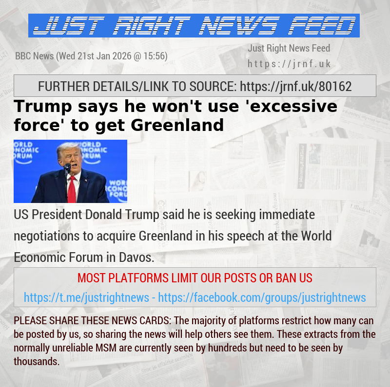 Trump says he won’t use ’excessive force’ to get Greenland