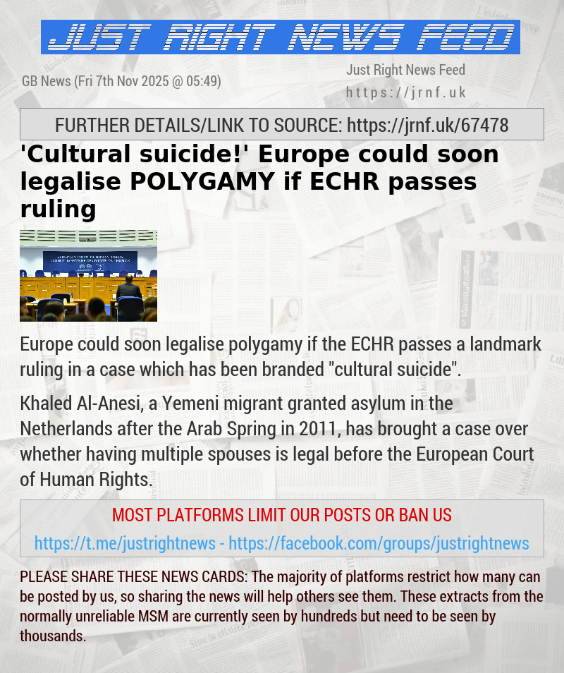 ’Cultural suicide!’ Europe could soon legalise POLYGAMY if ECHR passes ruling