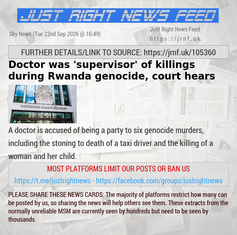 Doctor was ’supervisor’ of killings during Rwanda genocide, court hears