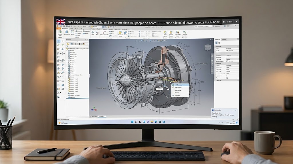 Ticker running on desktop during CAD work